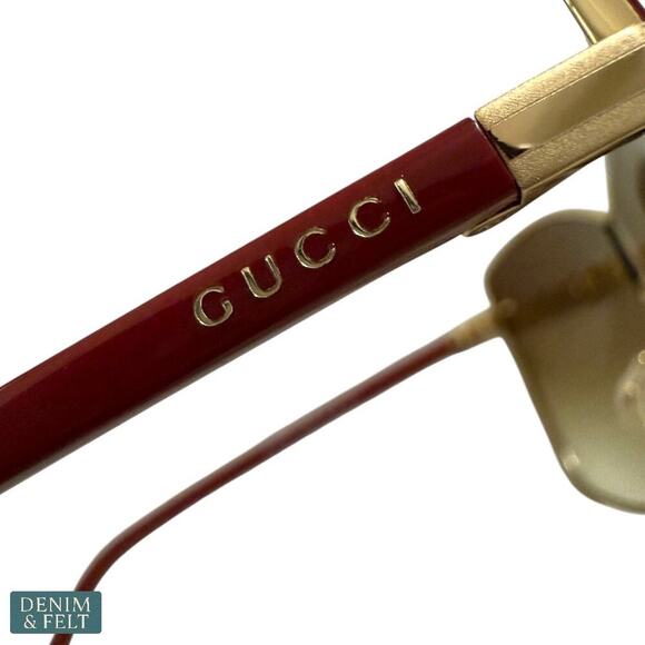 Gucci GG 4207/S Oversized Butterfly Sunglasses Burgundy Red Gradient NEW!! - Picture 5 of 13